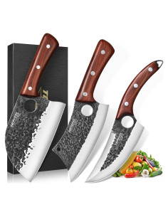 Juego de cuchillos de carne 3 piezas Topfeel forjados a mano