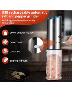 Juego de Molinillos Eléctricos de Sal y Pimienta SaengQ 2