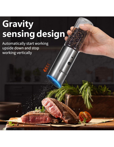 Juego de Molinillos Eléctricos de Sal y Pimienta SaengQ