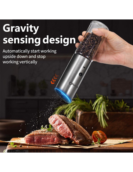 Juego de Molinillos Eléctricos de Sal y Pimienta SaengQ