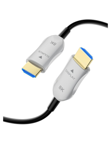 Cable HDMI 2.1 de fibra óptica 8K 15m Ast 48Gbps HDR eARC