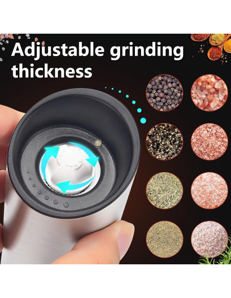 Juego de Molinillos Eléctricos de Sal y Pimienta SaengQ