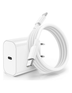 Cargador Rápido 20W USB C para iPhone 16/15, Cable 3m