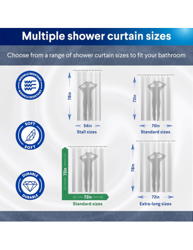 Cortina de Ducha Clorox 2-en-1 Blanca 182.88x182.88 cm