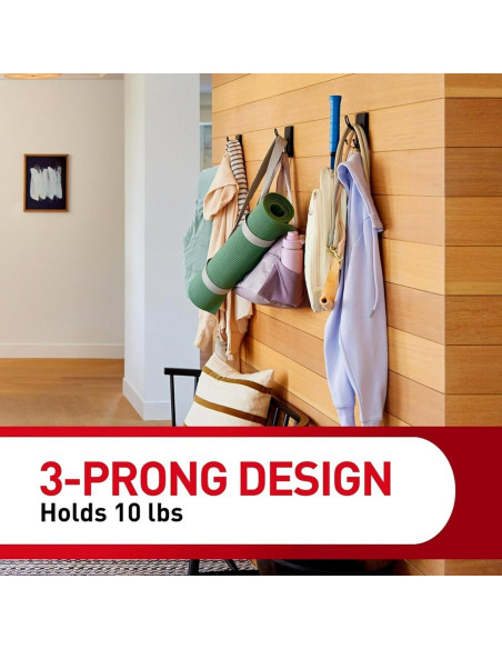 Gancho Triple Command X-Large Negro Mate 4.54 kg 1 Unidad