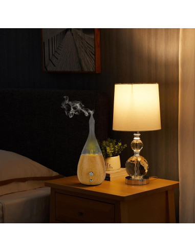 Difusor de Aceite Esencial Lychee de Vidrio y Madera 1.2W