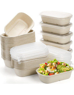 Contenedores de Comida Compostables Yesland 70 Paquete 700 ml 2