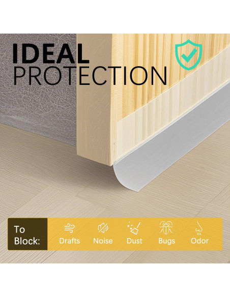 Sello de Puerta WUMUTI 45mm x 5M Silicona Transparente