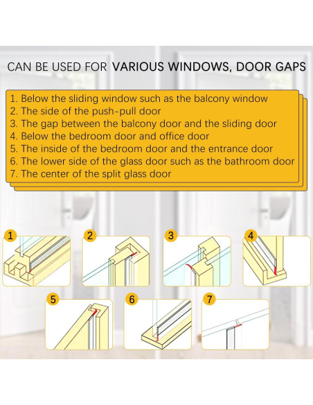 Sello de Puerta WUMUTI 45mm x 5M Silicona Transparente