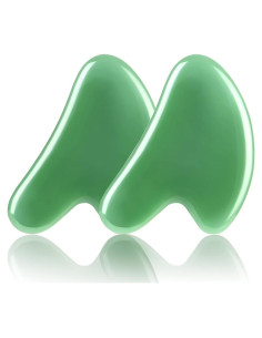 Herramienta de Masaje Gua Sha URAQT Jade Natural 2 Pcs