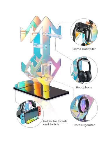 Soporte para Auriculares y Controladores NiHome Iridiscente