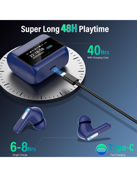 Auriculares Inalámbricos ZYHKON Z9Pro Bluetooth 5.4 IPX7 48H