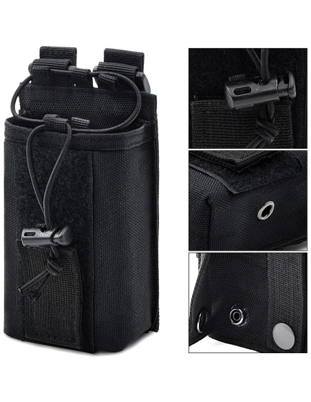 Funda Táctica para Radio YEZEJUN Ajustable Negra