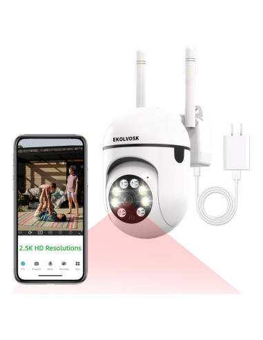 Cámara de Seguridad Inalámbrica EKOLVOSK QD4 HD 2.5K 360