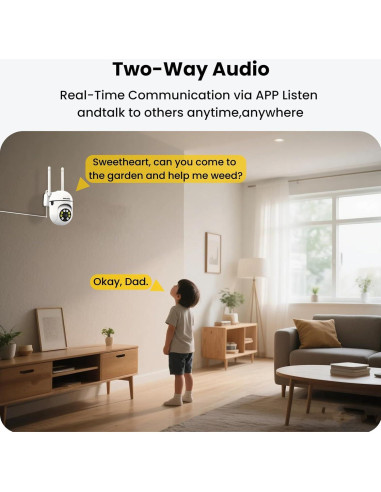 Cámara de Seguridad Inalámbrica EKOLVOSK QD4 HD 2.5K 360