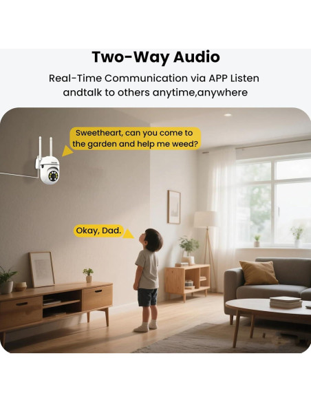 Cámara de Seguridad Inalámbrica EKOLVOSK QD4 HD 2.5K 360 Cámara de Seguridad Inalámbrica EKOLVOSK QD4 HD 2.5K 360