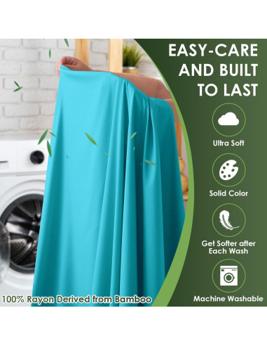 Juego de Sábanas Queen CozySmile 100% Viscosa Bambú 4 Piezas