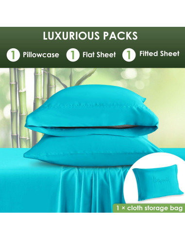 Juego de Sábanas Queen CozySmile 100% Viscosa Bambú 4 Piezas