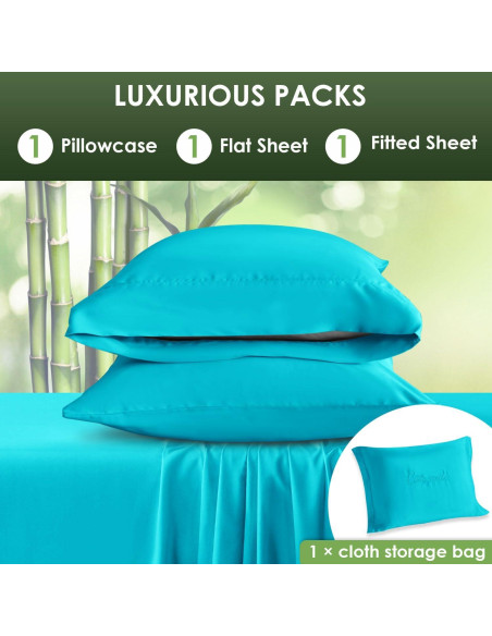 Juego de Sábanas Queen CozySmile 100% Viscosa Bambú 4 Piezas