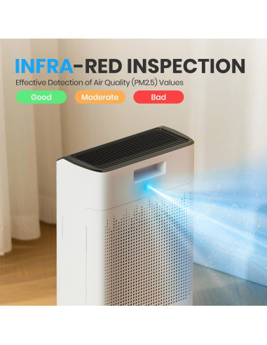 Purificador de Aire HEPA FLANUR MR5866 WiFi 157 m Blanco