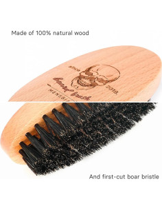Cepillo de Barba Menesia de Madera Cráneo para Hombres 2