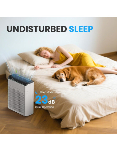 Purificador de Aire HEPA FLANUR MR5866 WiFi 157 m Blanco