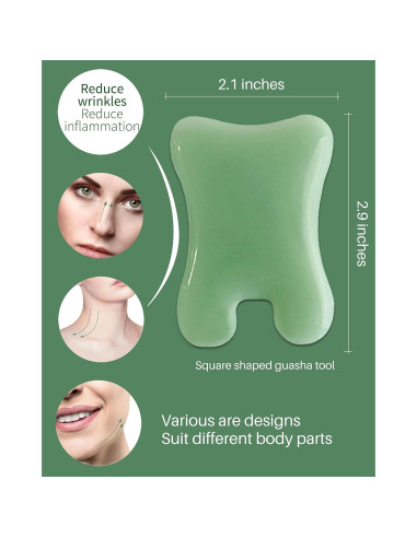 Herramientas de Masaje Gua Sha MoHern - 4 Piezas para Cara y Cuerpo