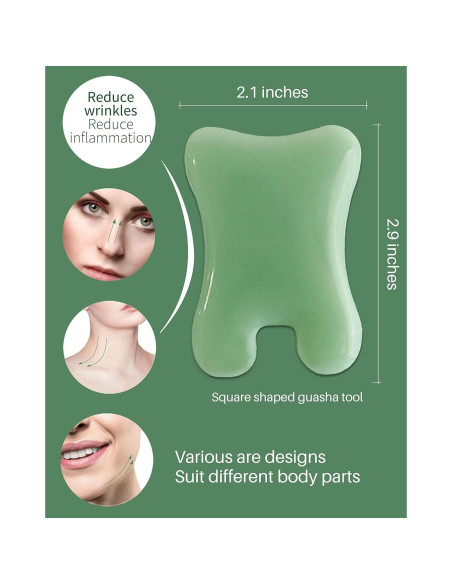 Herramientas de Masaje Gua Sha MoHern - 4 Piezas para Cara y Cuerpo