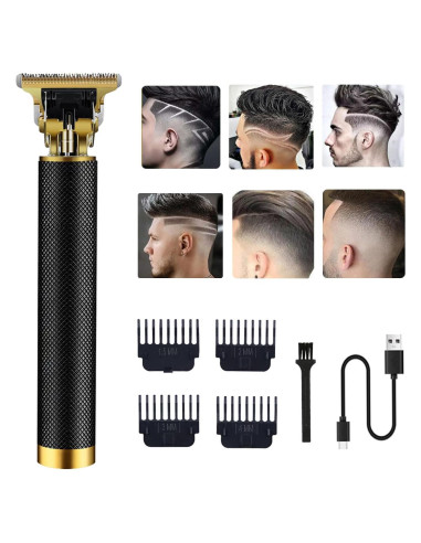 Cortadora de Cabello RQTYBUI Inalámbrica Recargable 4 Peines