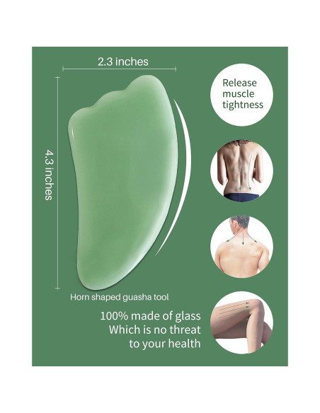 Herramientas de Masaje Gua Sha MoHern - 4 Piezas para Cara y Cuerpo