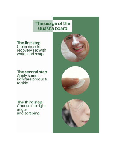 Herramientas de Masaje Gua Sha MoHern - 4 Piezas para Cara y Cuerpo