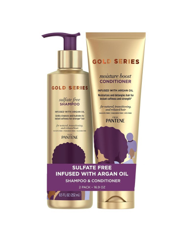 Kit Champú y Acondicionador Sin Sulfatos Pantene 500 ml Aceite Argán