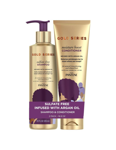 Kit Champú y Acondicionador Sin Sulfatos Pantene 500 ml Aceite Argán