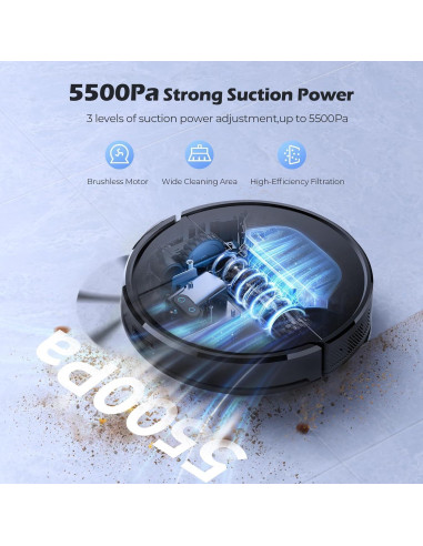 Aspiradora Robot Lubluelu SL68 Plus con Autovaciado 3L