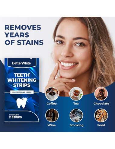 Tiras de Blanqueamiento Dental BetterWhite - 14 Tiras Naturales