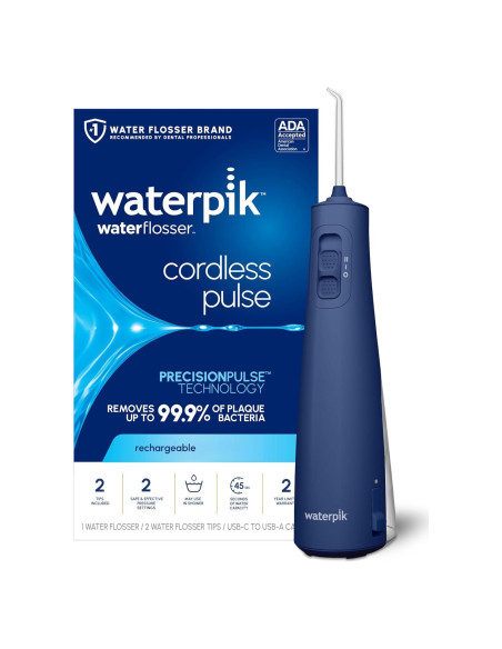 Hilo Dental Portátil Recargable Waterpik WF-20 Azul - 2 Puntas Hilo Dental Portátil Recargable Waterpik WF-20 Azul - 2 Puntas