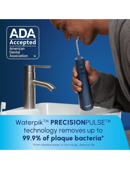 Hilo Dental Portátil Recargable Waterpik WF-20 Azul - 2 Puntas Hilo Dental Portátil Recargable Waterpik WF-20 Azul - 2 Puntas
