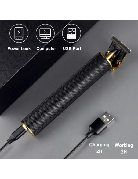 Cortadora de Cabello RQTYBUI Inalámbrica Recargable 4 Peines