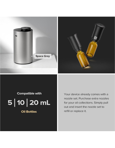 Difusor de Aceite Esencial Airversa Scenta Lux Negro 20ml