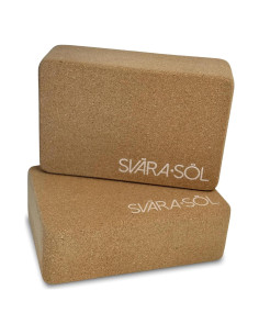 Bloques de Yoga de Corcho Svra Sl 2 Pack 22.86x15.24x7.62 cm
