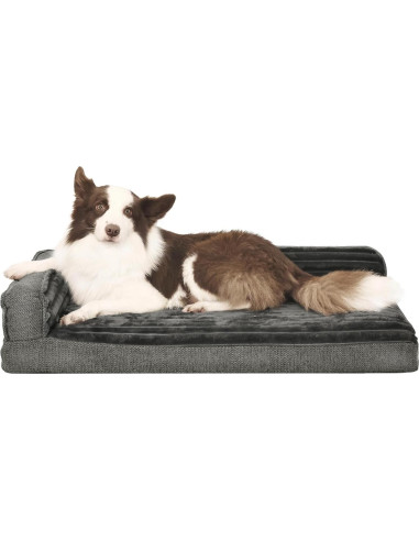Cama ortopédica para perros grandes WINDRACING 91x58cm gris