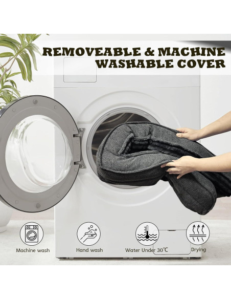 Cama ortopédica para perros grandes WINDRACING 91x58cm gris