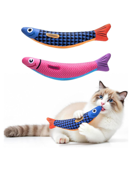 Juguete Interactivo para Gatos PetBusy Pescado con Hierba Gatera