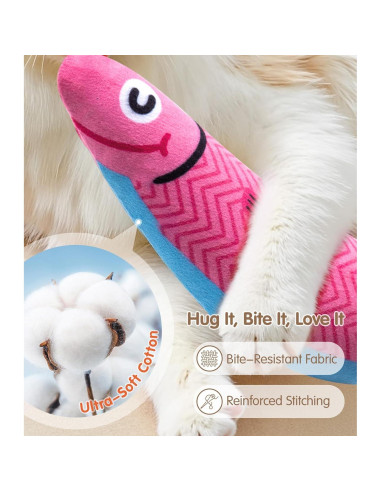 Juguete Interactivo para Gatos PetBusy Pescado con Hierba Gatera