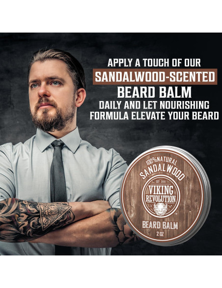 Bálsamo para Barba Viking Revolution 2 oz Natural Hidratante