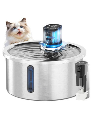 Fuente de Agua Inalámbrica Jzla Pro 3.2L Acero Inoxidable