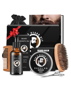 Kit de Cuidado de Barba Varolan con Aceite y Balsamo