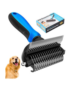 Rastrillo 2 en 1 para perros y gatos Dongguanshi - Cepillo deshedding y desmatizador