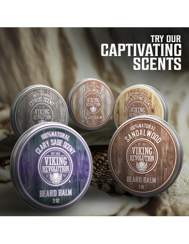 Bálsamo para Barba Viking Revolution 2 oz Natural Hidratante