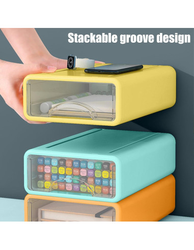 Organizador de Escritorio ZZFENGKR con 4 Cajones Apilables